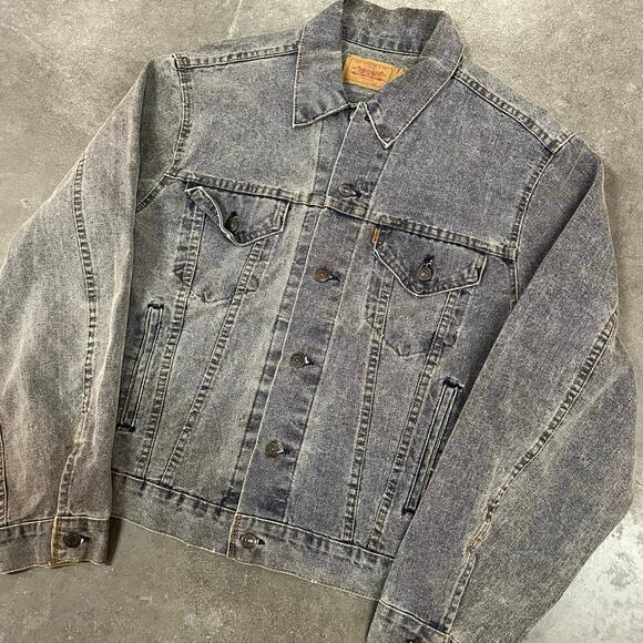 Vintage 80's Levi's Orange Tab Denim Jacket Size 48 - Picture 2 of 7